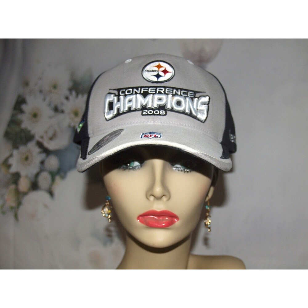 Pittsburgh Steelers 2008 AFC Conference Champions Locker Room Reebok Cap NWT - Picture 7 of 7